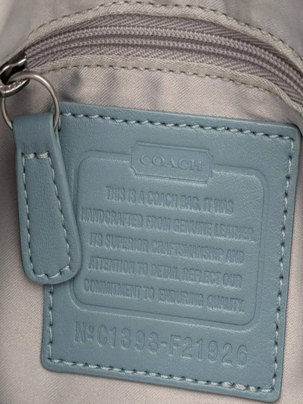 Coach Lexy Pebble Leather Shoulder Bag Large Silver Hardware . - Picture 9 of 14